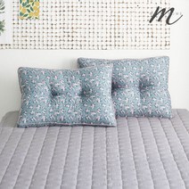 1+1 [MILLIHOME] 밀리홈 세린힐 알러지케어 빨아쓰는 경추베개 50cm x 70cm (색상선택), 블루 1+1