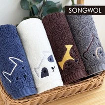 송월타올 빼꼼 190g 수건, 1장, 곰돌이(다크그레이)