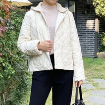 노팅힐 후드탈부착 누빔 구스 숏 패딩 점퍼 2컬러