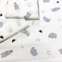 천기저귀 3장 국산 순면 무형광 가제 엠보면 거즈면 무지 나염 싸개 타올 대용, 26.북극곰(특대) 3장