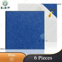 방음판 실내 방음 흡음 부스 음향 절연 패널 자체 접착 사각형 음악 스튜디오 흡수 벽 개, 41--Blue, 0.8cm Medium Density