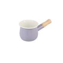일본식 빈티지 법랑냄비 10cm 편수 밀크팬 이유식 냄비 커피 라면 우유 소스, 퍼플, 19x8.5cm