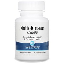레이크에비뉴 뉴트리션 나토키나아제 175MG 단백질 분해 효소 2000FUs Veggie Capsules 30정