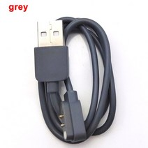 2Pin 4.0mm 강력한 자기 충전 케이블 USB 라인 코드 로프 블랙 화이트 그레이 컬러 스마트 시계 99% 유니버, 01 grey