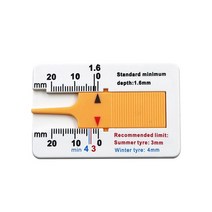 자동차 휠 타이어 깊이 게이지 0-20mm 타이어 트레드 측정기 표시기 오토바이 트레일러 밴 측정 도구, 01 YELLOW