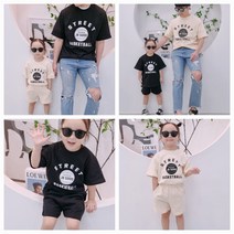 여름 아동 주니어 유아 키즈 초등학생 남아 여아 반팔 반바지 상하세트 5~21호까지 아빠랑 아이랑 커플티 등원룩 스쿨룩 남매룩 형제룩 쌍둥이룩 커플룩 츄리닝 상하복 세트