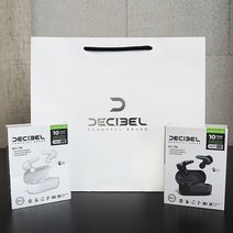 데시벨 블루투스 무선이어폰 BCS-T90 선물세트, 블랙 + 화이트