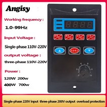주파수변환기 VFD 1.5KW/2.2KW/4KW 인버터 XSY-AT1 ZW-BT1 주파수 변환기 단상 입력 및 3-220V 모터 속도, 10 200W EC01