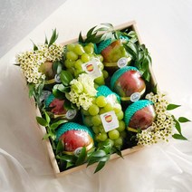 [1/20오전8시까지설당일배송] 파머스스토리 프리미엄 샤인머스켓&애플망고 혼합 과일바구니, 없음