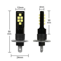 자동차 조명 2pcs H1 Led 안개 전구 키트 LED 헤드 라이트 낮은 빔 6000K 40000LM 슈퍼 화이트 램프 액세서리