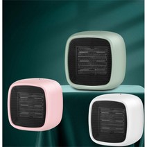 마카롱 미니 온풍기 열풍기 쾌속발열 사무실 팬히터 PTC온풍기, 그린