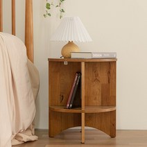 원목 협탁 사이드 테이블 + 논슬립 스펀지, 월넛