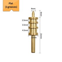 1Pcs 가죽 Burnisher 지적 또는 플랫 팁 가장자리 도구 슬리커 Burnishing 황동 Burnish 도구에 대 한 공예, [04] Flat 3 Grooves