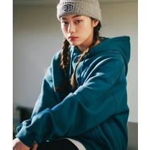 JEMUT 로그 오버핏 기모 후드 틸블루 YHHD2302 Log Overfit Napping Hood Tealblue