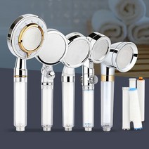 이물질제거 녹물제거 샤워헤드 필터샤워기 욕실수압 교체필터 잔류 염소 미세플라스틱 중금속 불순물 정수 고압 미세차단필터 미세공 살수판 수압상승 절수효과 수압조절 샤워기 간편교체, 푸쉬 필터 3P
