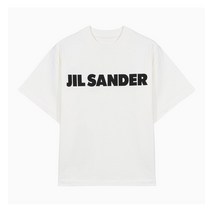 질샌더 (당일) 23SS 로고 프린트 화이트 여성 반팔 티셔츠 J02GC0001J45148102