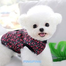 강아지 겨울 옷 누빔 패딩 조끼 깔깔이 할머니 옷Hiuha 증정, B