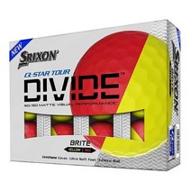 스릭슨 디바이드 반반 공 골프공 컬러 칼라 큐스타 Srixon Q-Star 투어 레드 옐로우