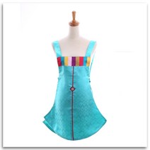 봉봉러브 색동 한복앞치마 실크앞치마 스마일앞치마 (173) 앞치마, 민트색