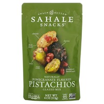 Sahale Snacks 글레이즈드 믹스 바나나 럼 피칸 113 g(4 oz), 석류 맛 피스타치오