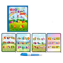 1세트 몬테소리 색칠하기 책 낙서 마술 펜 그림 그리기 보드 장난감 마법의 물 생일 선물, CHINA