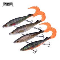 킹덤 9509 싱킹 펜슬베이트 소프트꼬리 배스원투 루어낚시 세트 바다 민물겸용 4pcs, 41g, 랜덤