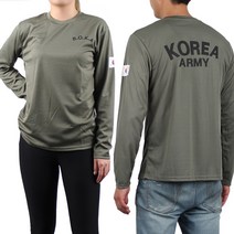 후아미 쿨드라이 ROKA 긴팔 카키 로카티 군인티셔츠 군용티셔츠 티셔츠