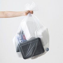 분리수거 쓰레기용 비닐봉투 40L 60L 80L 100L 100매, 백색(반투명)