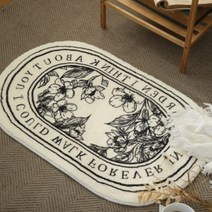 욕실바닥매트 타원형 반달형 대형카페트 화장실바닥매트 북유럽카페트 수입카페트 거실러그 빈티지카페트
