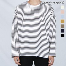 단가라 스트릿브랜드 세븐퍼센트 티 포켓 데일리티 (MD) 스트라이프 줄무늬티 세인트제임스