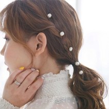 빨강몽키 A5011 여성헤어악세서리 진주 핀헤어장식