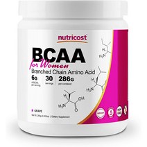 뉴트리코스트 포도맛 BCAA + 히알루론산 + 비오틴 + 엽산 + 비타민D 286g 30회분, 1통