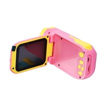 필카감성카메라 다회용 필름카메라 토이카메라 수동필름 카메라 2인치 IPS 스크린 디지털 아이 캠코더 교육, 02 Pink