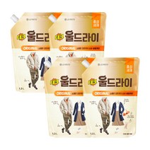LG 생활건강 테크 울드라이 중성세제 오리지널 리필 1.3L x 4개, 단품없음