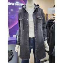 올리비아로렌 / 체크 후드 청자켓 VVBMJXF7382 / 애플아울렛 ( 블랙 )