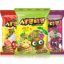 크라운 새콤달콤 키위 레몬 포도 복숭아 딸기 레몬 혼합 200g x3봉/ 대용량