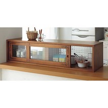 옛날 찬장 미닫이 원목 찻장 빈티지 엔틱 미니 그릇장 차 보관함 카페장, 화이트B