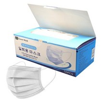 클로버마스크 일회용 부직포 마스크 화이트, 50개입, 1개