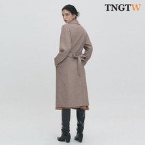 TNGTW 울100 벨티드 롱코트 베이지 THH1CDW92