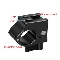 크레인 2 어댑터용 DJI Ronin M MX LCD 모니터 용 1/4 3/8 마운트 핫 콜드 슈 22mm 원형 막대 클램프 홀더, 03 22mm cl