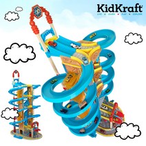 키드크래프트 소용돌이 레이싱 타워 주차장 자동차 경주놀이