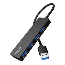 4 포트 USB 허브 HOPDAY USB 3.0 허브 휴대용 울트라 슬림 USB 스플리터 맥북 아이맥 프로 맥 미니/프로 서피스 프로 델 HP용, 4 IN 1 HB023