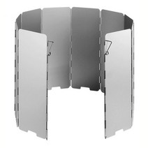 휴대용 접이식 화로 바람막이 가림막 버너바람막이, 1개, 실버 바람막이