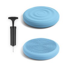 DORAS 밸런스쿠션 보드 지압 마사지 방석 코어 운동기구 전신 홈트 노인 실내 헬스 짐볼, 블루