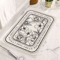 빈티지 플라워 발매트 러그 주방 욕실 화장실 거실 인테리어 발매트 물기 미끄럼방지 주방발매트 신발매트 욕실발매트 욕실매트 매트, 빈티지플라워발매트