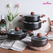 인덕션 직화 겸용 세라믹 코팅 냄비 단품, 퀸센스 벨라 IH 냄비_(양수 24cm)
