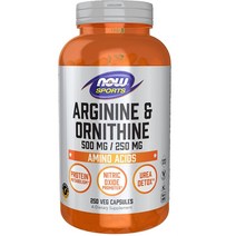 아르기닌 오르니틴 나우푸드 500 250mg 캡슐 250정, 1, 250캡슐