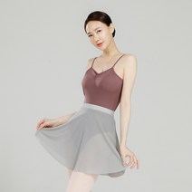 그랑바뜨망 성인발레복 매쉬풀온 미니스커트 (그레이)