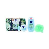니베아 내추럴 모먼트 세트 - 샤워 젤 퍼프 립밤 크림 및 워시백 5개입 NIVEA 428524