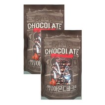 피코크 real dark chocolate almond bark thin 리얼다크 초콜릿 아몬드 바크씬 260g x 2개